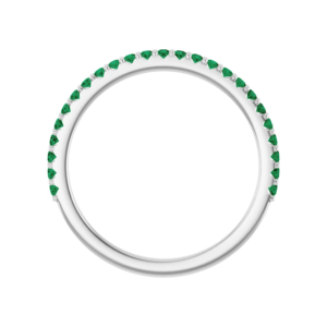 Emerald wedding band