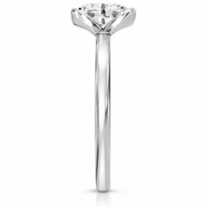 Ayla oval cut lab diamond engagement ring in 14k white gold