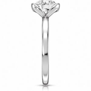 Ayla Round Cut Engagement Ring — 14K White Gold Ayla round cut lab diamond engagement ring in 14k white gold
