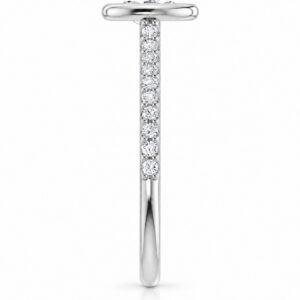 Gisèle oval cut lab diamond engagement ring in 14k white gold