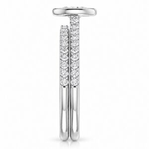 Gisèle oval cut lab diamond engagement ring in 14k white gold