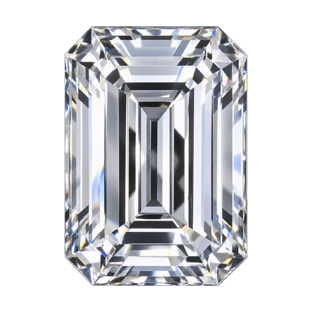 Emerald cut lab grown diamond