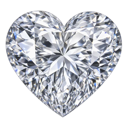 Heart cut lab grown diamond