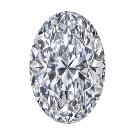 Oval cut lab grown diamond