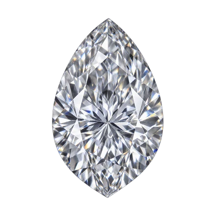 Pear cut lab grown diamond