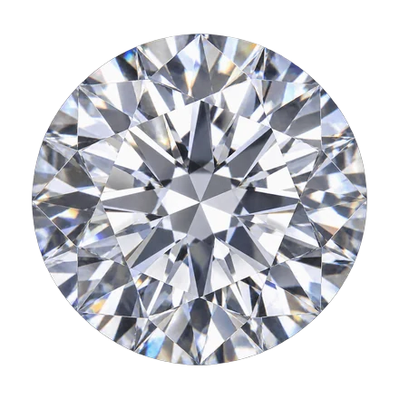 Round cut lab grown diamond