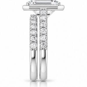 Juliette Emerald Cut Engagement Ring — 14K White Gold Juliette emerald cut lab diamond engagement ring in 14k white gold
