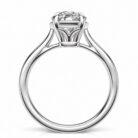 Vivienne elongated cushion cut lab diamond engagement ring in 14k white gold