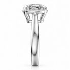 Vivienne elongated cushion cut lab diamond engagement ring in 14k white gold
