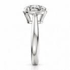 Vivienne elongated cushion cut lab diamond engagement ring in 14k white gold