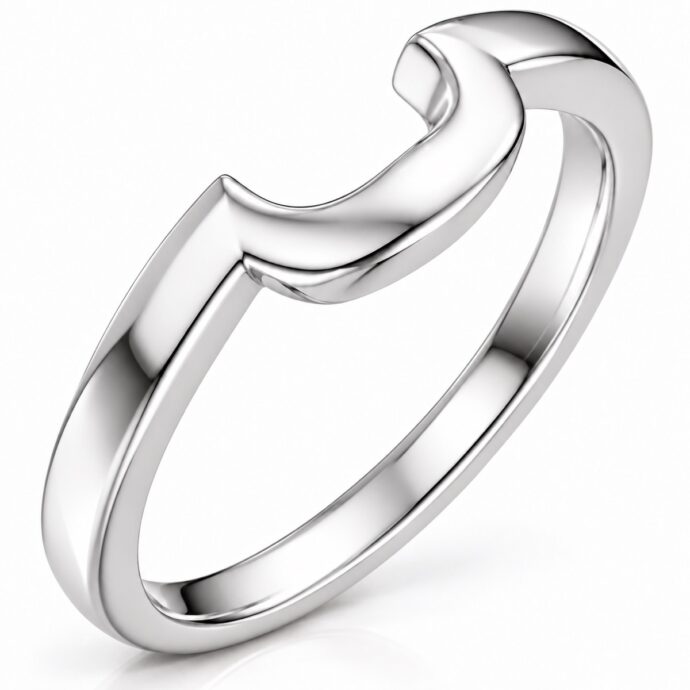 Vivienne Elongated Cushion Cut Engagement Ring — 14K White Gold Vivienne elongated cushion cut lab diamond engagement ring in 14k white gold