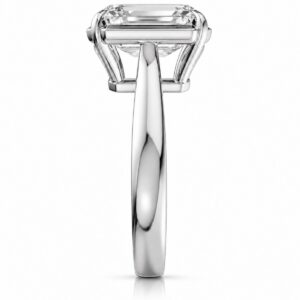 Vivienne Emerald Cut Engagement Ring — 14K White Gold Vivienne emerald cut lab diamond engagement ring in 14k white gold
