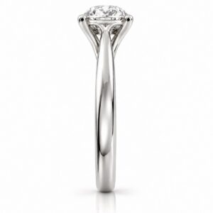 Vivienne Oval Cut Engagement Ring — 14K White Gold Vivienne oval cut lab diamond engagement ring in 14k white gold